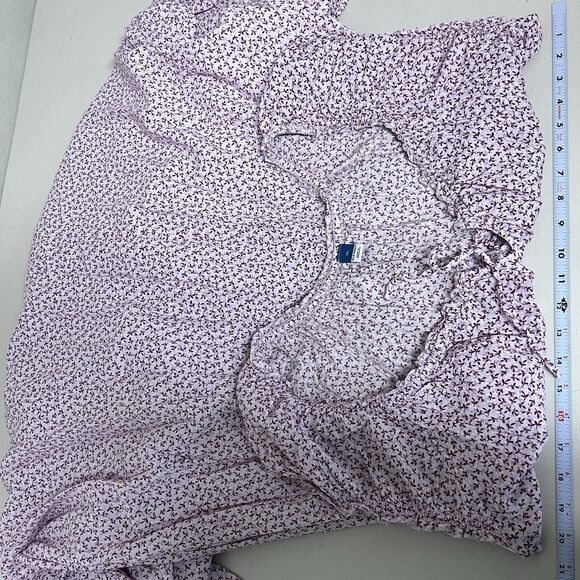 Old Navy Womens Purple Floral Maxi Dress XL Tiered Romantic Cottagecore Boho - Picture 10 of 12